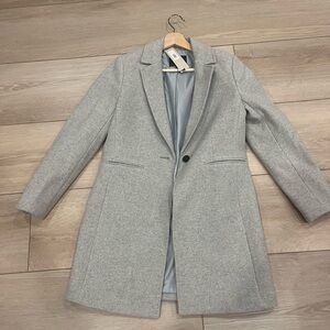Banana Republic Gray Wool-Blend Blazer